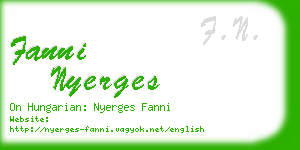 fanni nyerges business card